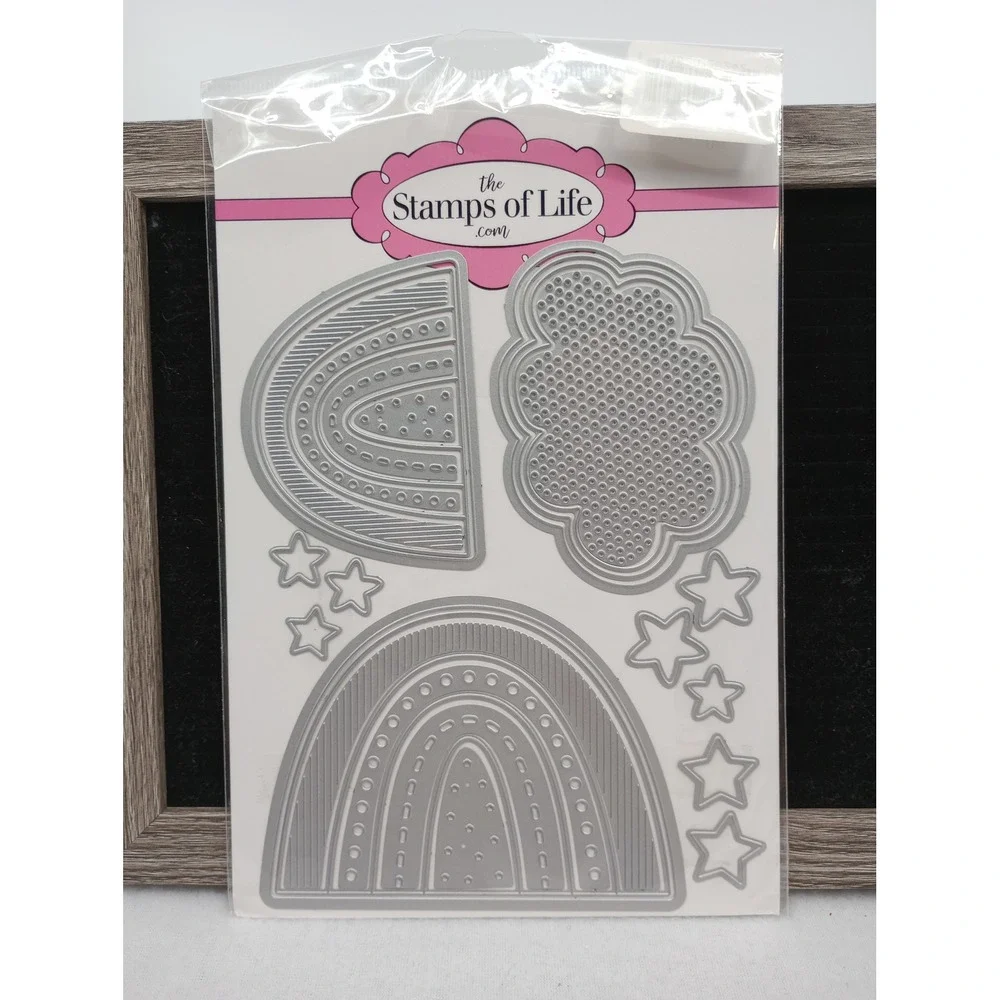 The Stamps of Life Party One Die Set Rainbow Cloud Stars